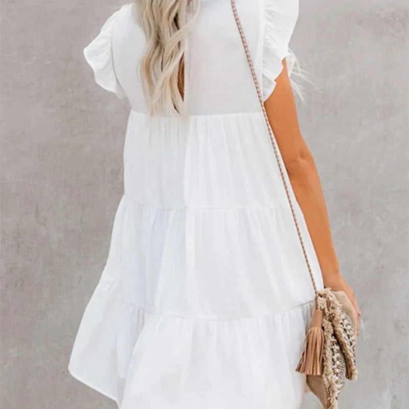 White maternity dress