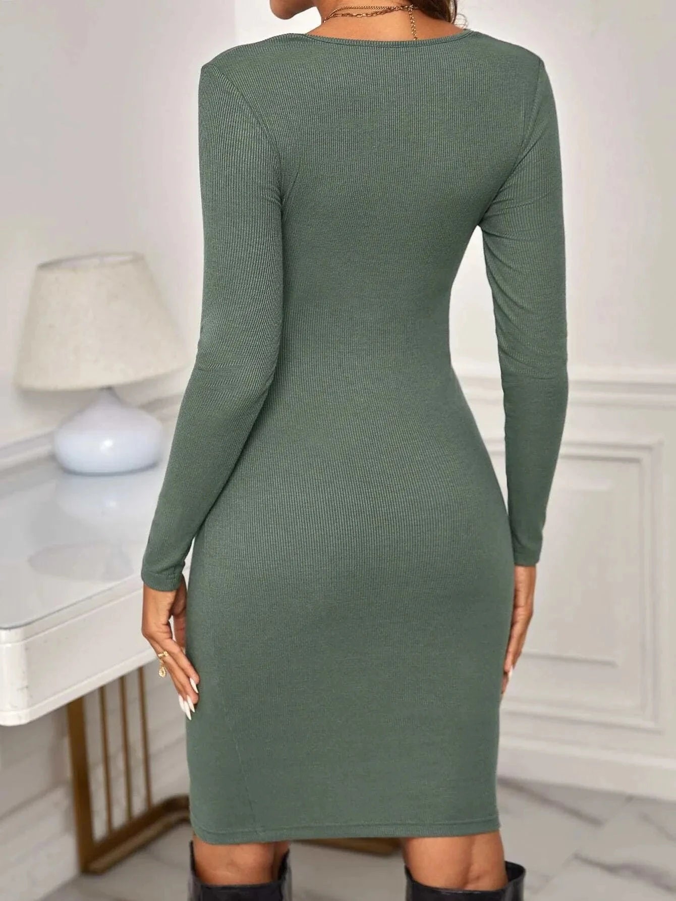 Robe maternité verte